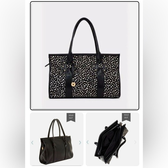 Stylish Black and Beige Tote Bag - Picture 8 of 10